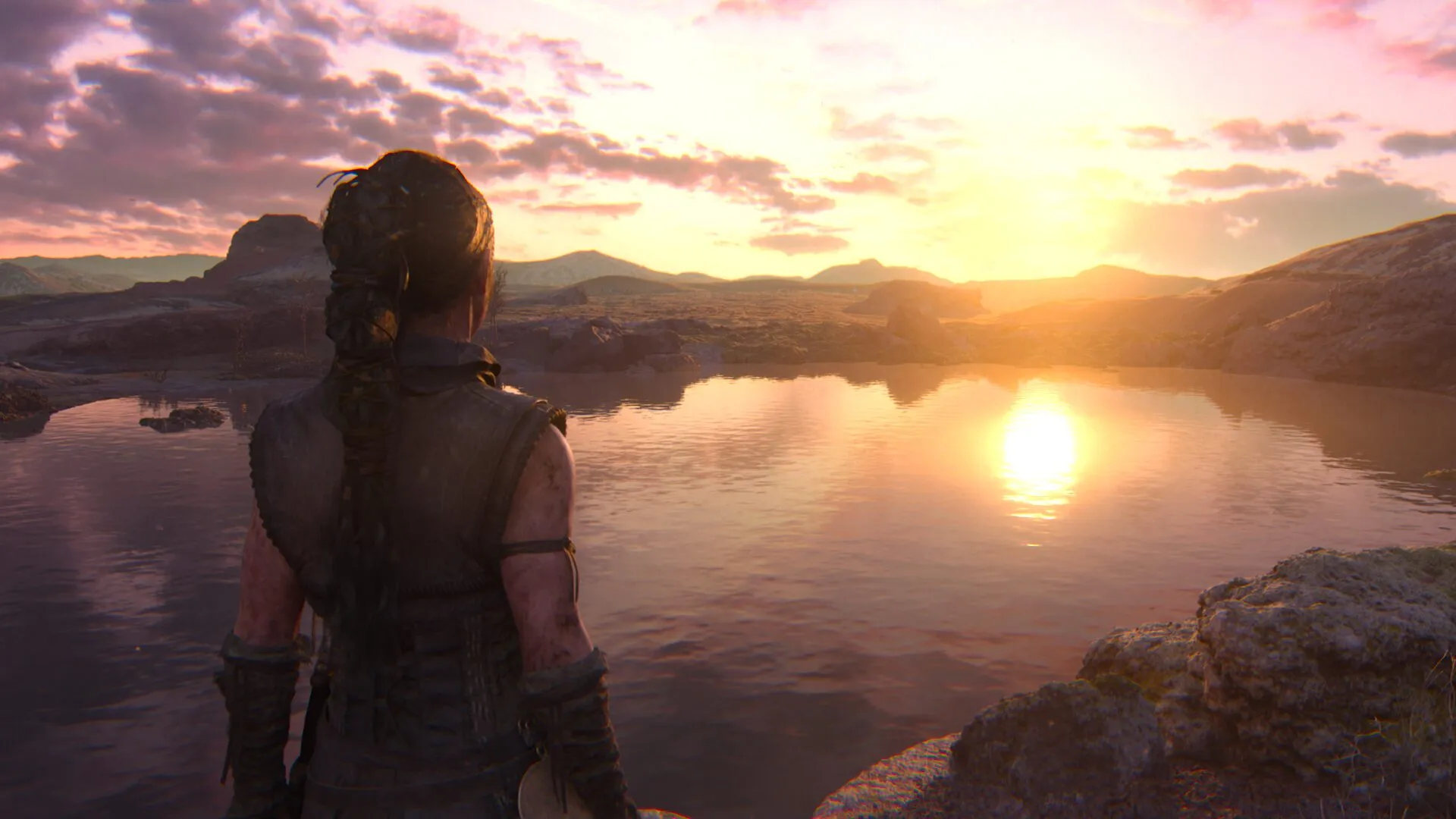 Cena de Senua’s Saga: Hellblade II Enhanced com DLSS 4